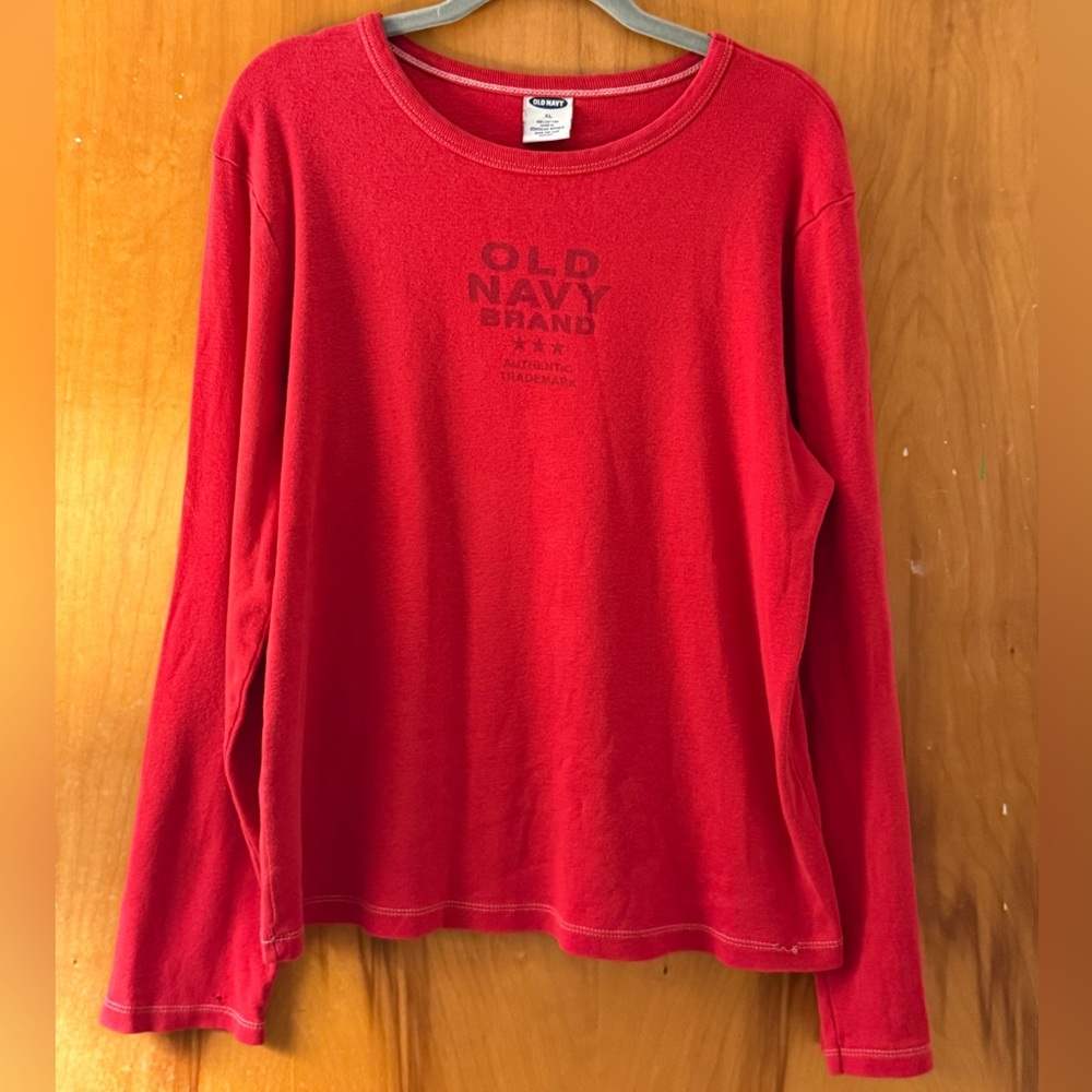 Old Navy red long sleeve top